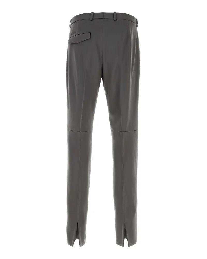 Gucci Men's Grey Stretch Wool Pant Exterior: Elastane Pantaloni Gray