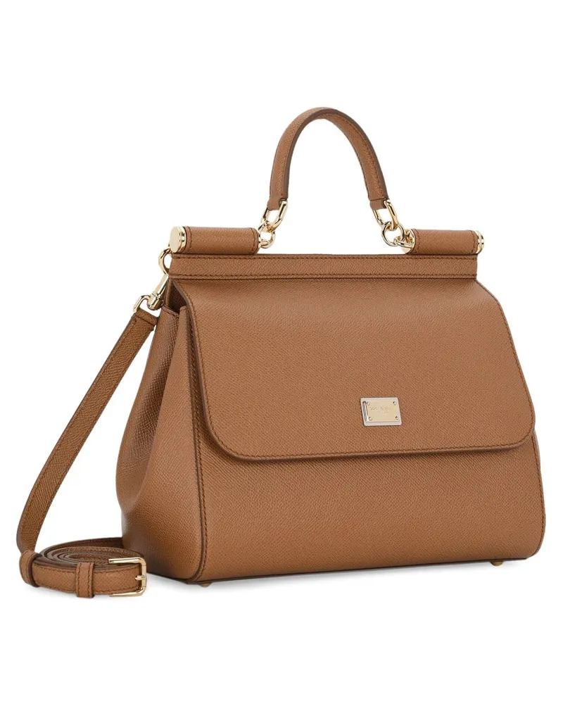 Dolce & Gabbana Sicily Shoulder Bag — Beige Beige