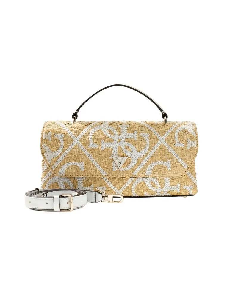 Guess Women's Handbag Natural-Off White Polypropylene Bags - Handbags Natural/off Beige