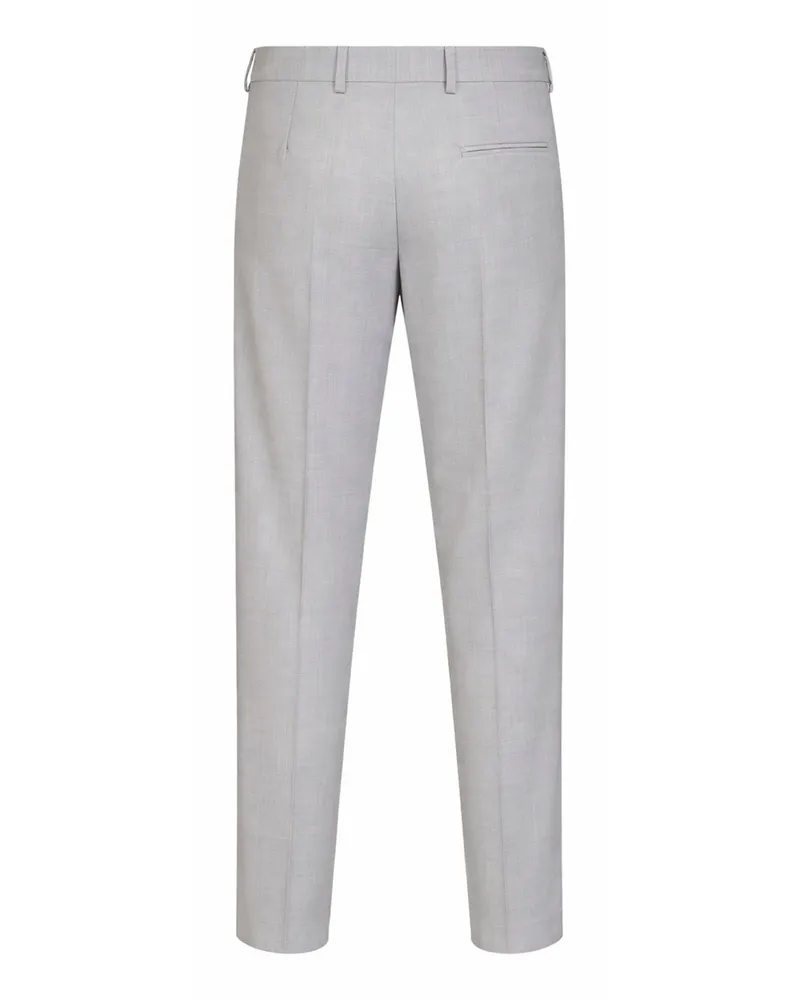 Maison Margiela Men's Trousers Two-Tone Grey Virgin-Wool Blend Polyester Gray