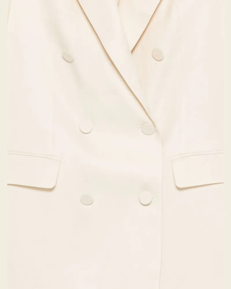 Tagliatore Double-Breasted Linen Blazer — Beige Beige