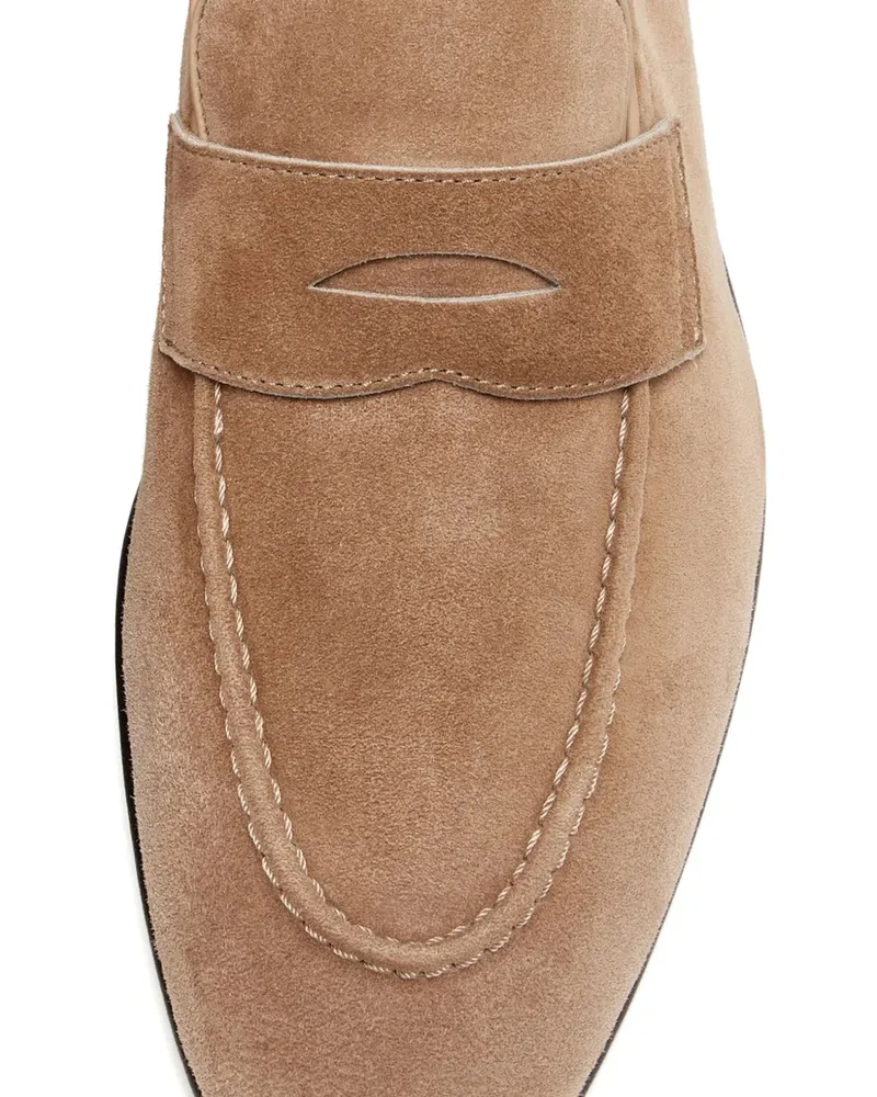Brunello Cucinelli Women's Penny Loafers Ss26 M Tan