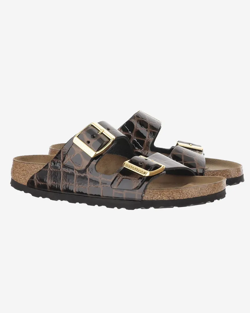 Birkenstock Unisex Leather Sandals Arizona Black Black