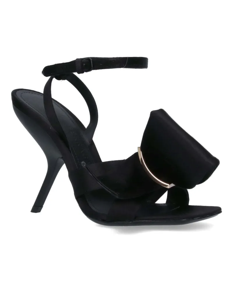 Ferragamo Women's Sandals Black Satin Black