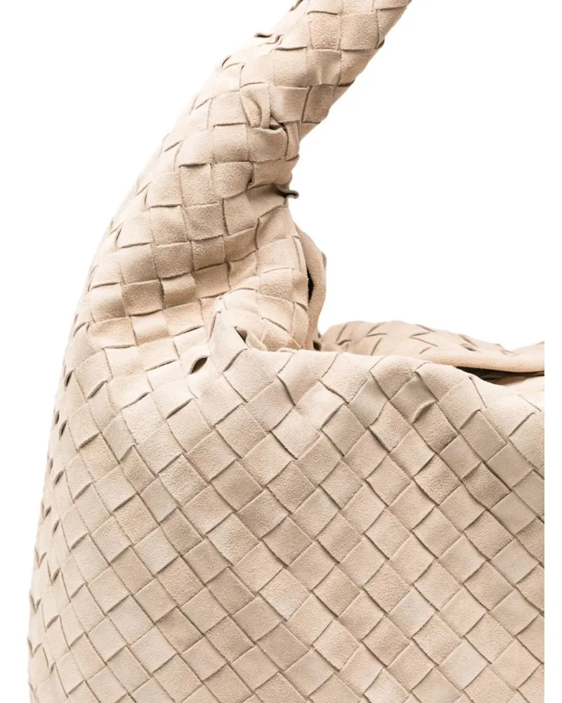 Bottega Veneta Women's Leather Handbag Hop Beige Calf Handbags Hand Bags Beige