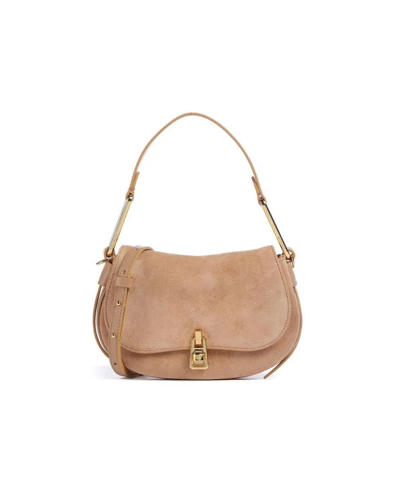 Coccinelle Women's Shoulder Bag Nude Cowhide - Shoulder-Bags Beige