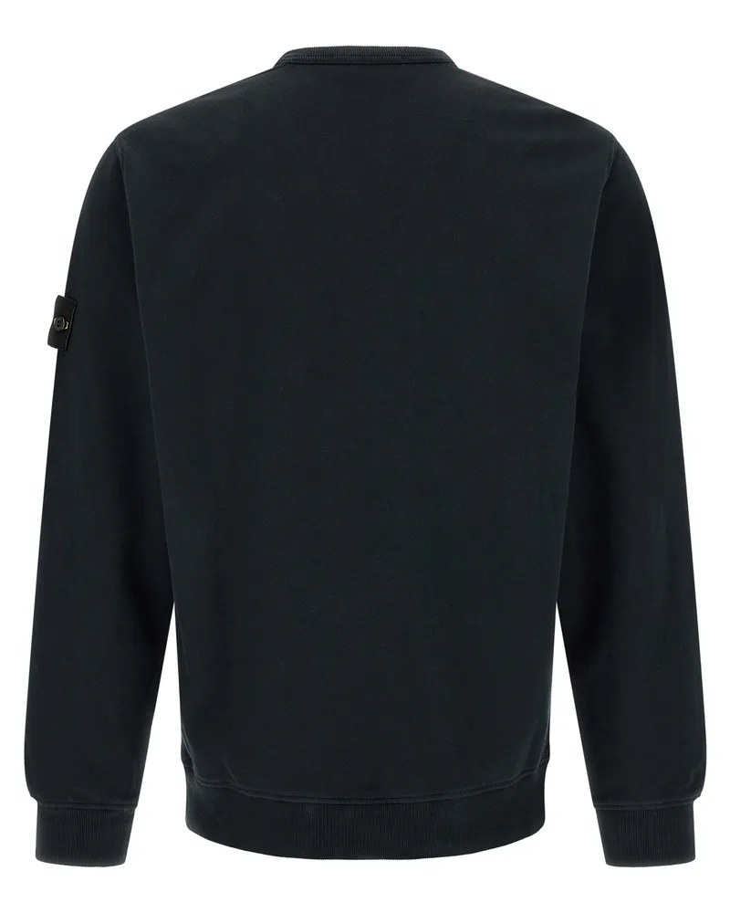 Stone Island Logo-Patch Cotton Sweatshirt — Black Black