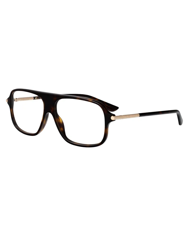 Alexander McQueen Unisex Sunglasses Am0555o Havana Acetate Glasses & Frames Tortoiseshell
