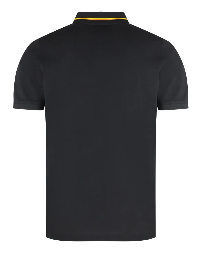 K-Way Men's Jud Cotton-Piqué Polo Shirt Black T-shirts And Polos Black