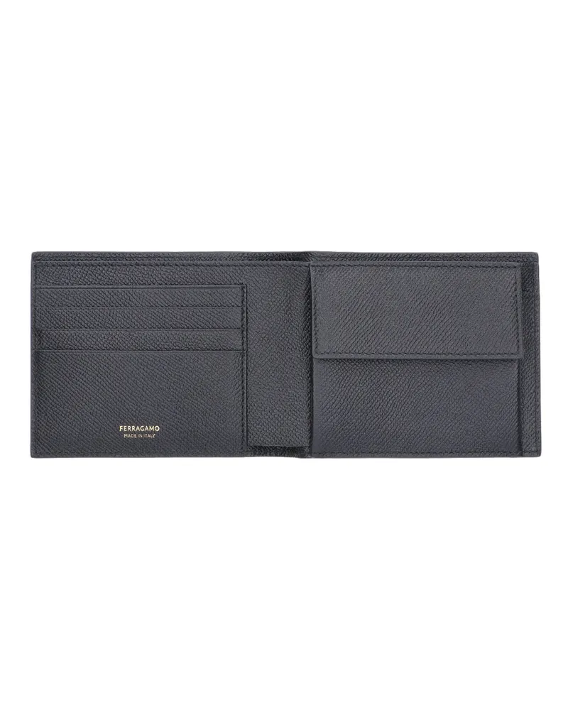 Ferragamo Men's Wallets Black Calf Leather Black