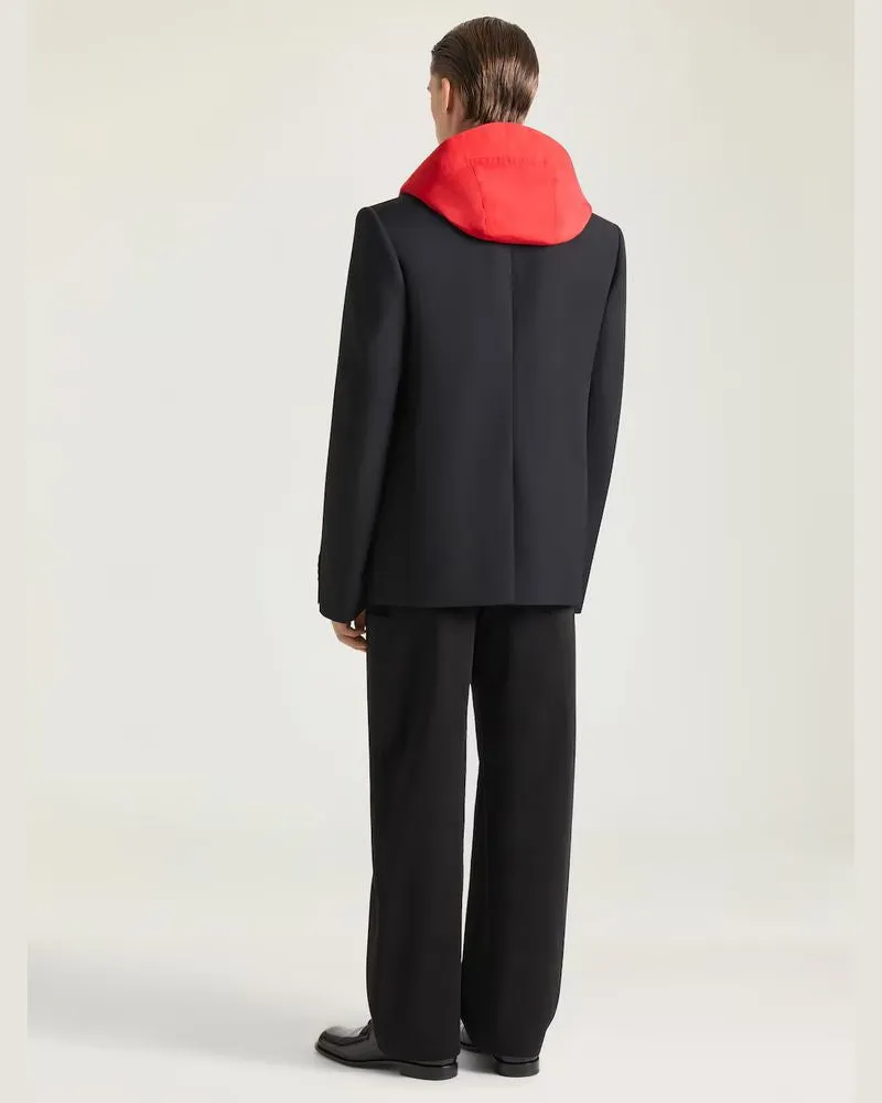 Givenchy Single-Breasted Wool Blazer — Black Black