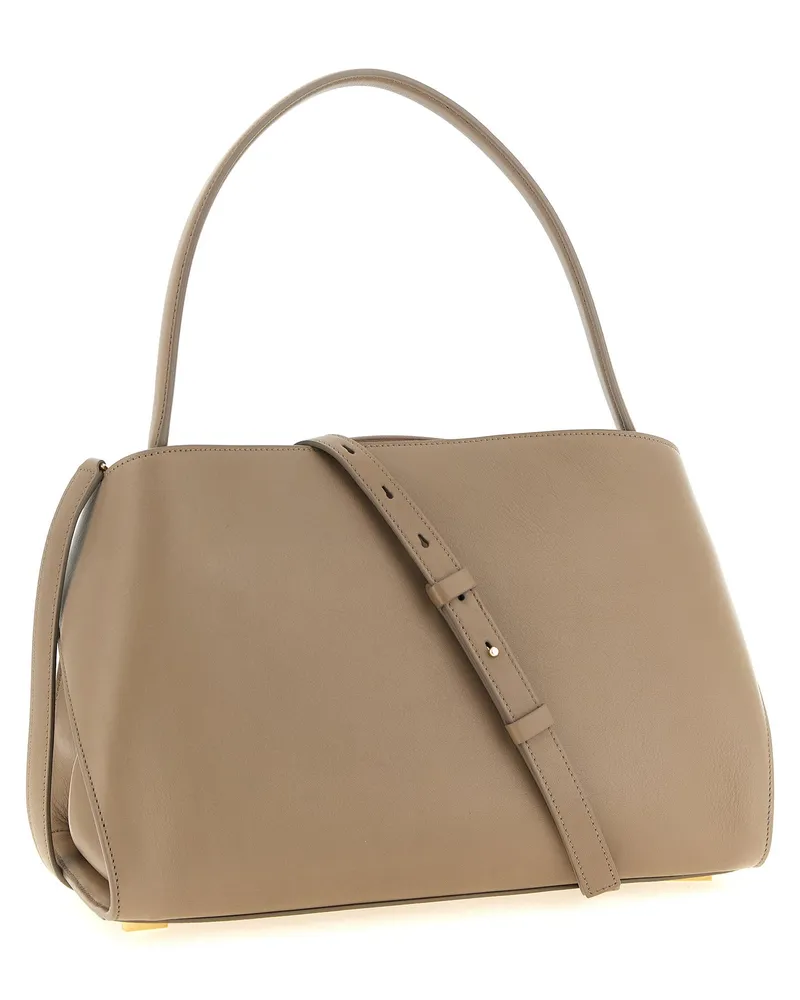 Ferragamo Hug Shoulder Bag — Taupe Taupe