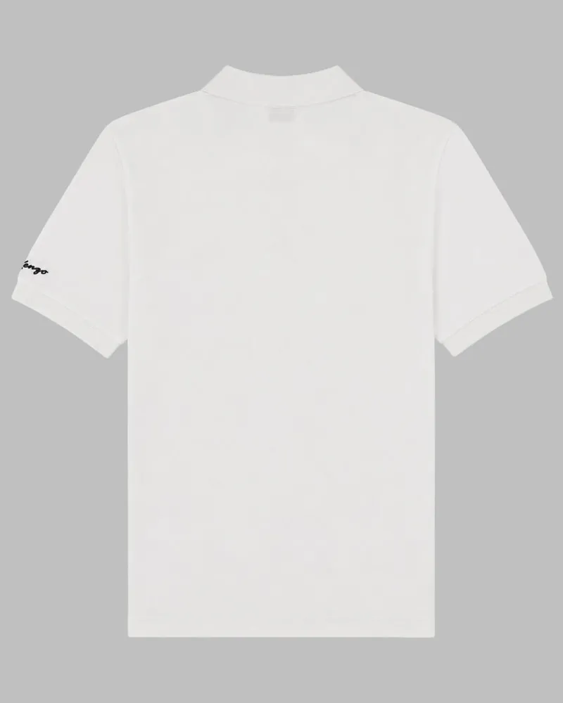 Kenzo Jumping Tiger Embroidered Polo — White White