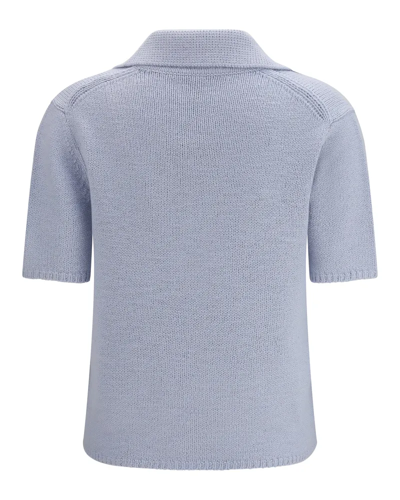 Gabriela Hearst Women's Sohan Polo Light Blue Kashmir-Capra Hircus Shirts Kashmir/capra T-shirts And Polos Blue