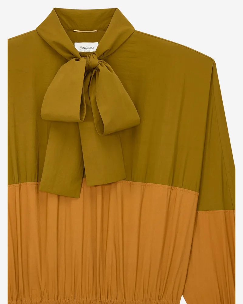 Saint Laurent Women's Shirt Multicolour Nylon Jacket Gold