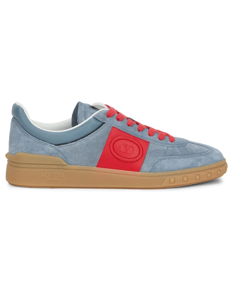 Valentino Garavani Bicolour Leather Sneaker — Blue Blue