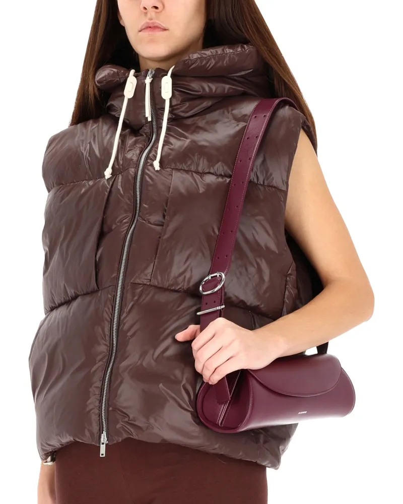 Jil Sander Padded Polyamide Vest — Bordeaux Bordeaux