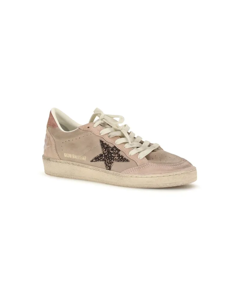 Golden Goose Women's Beige Calf Leather Bos Taurus Low Top Sneakers Beige