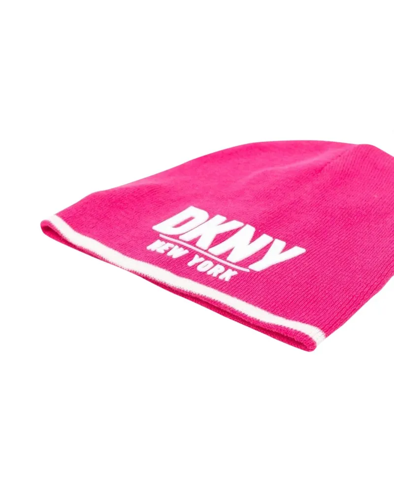 DKNY D31291K_49N Cotton-Acrylic Blend Beanie — Fuchsia Fuchsia