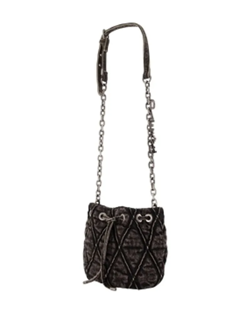 Diesel Quilted Cotton Mini Bag — Gray Gray