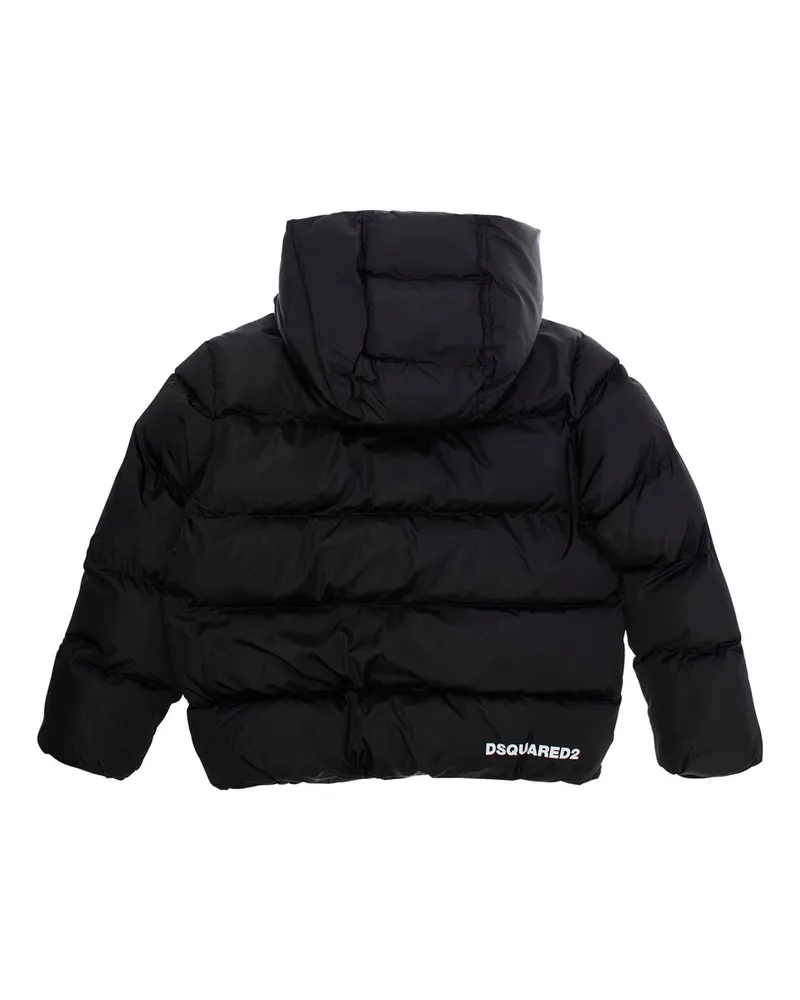 Dsquared2 Boys' Down Jacket Black Tech Fabric Polyamide Padded 