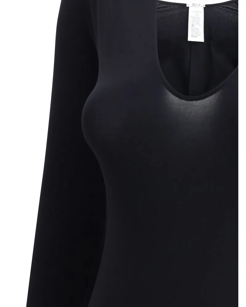 Wolford Women's Bodysuit V-Neck Black Polyamide Tops Top Black