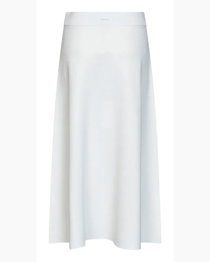 Max Mara Women's Flared Midi Skirt Mxmfuggito White Viscose White