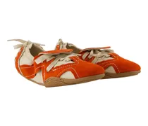 Leather Lambskin Sneaker — Orange