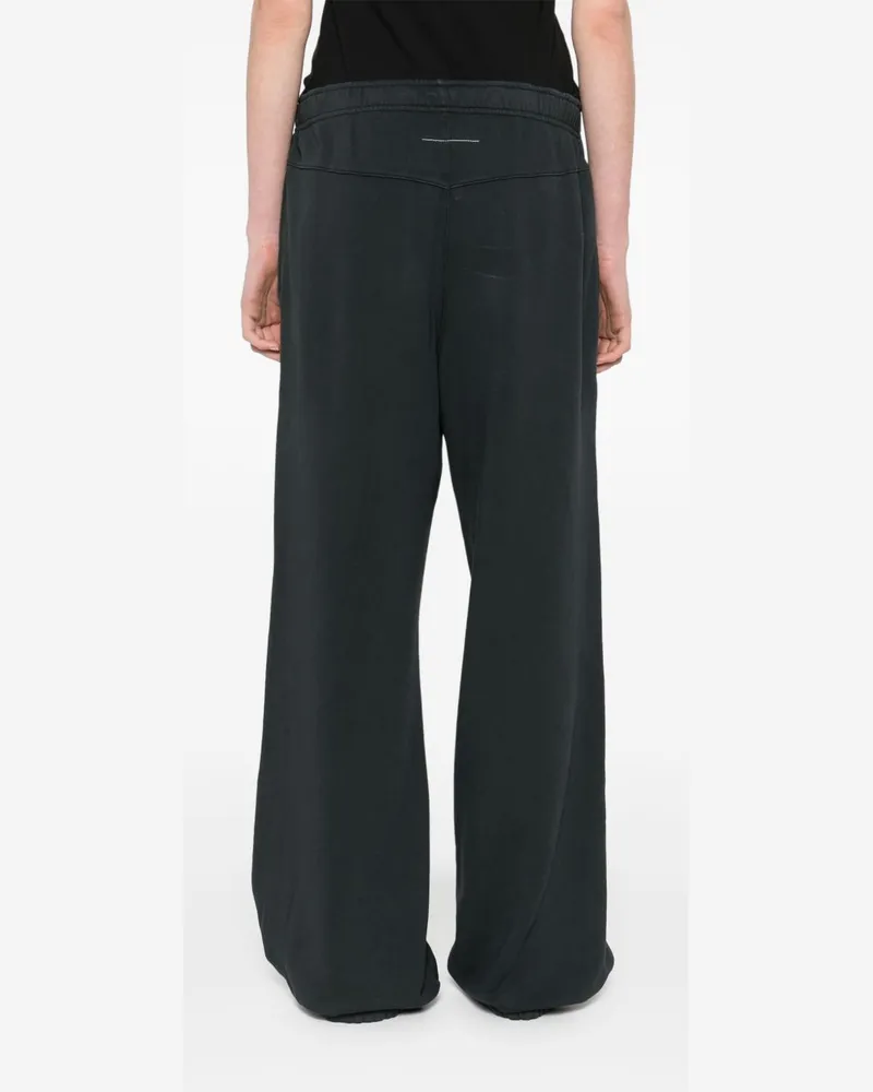 Maison Margiela Logo Cotton Joggers — Black Black