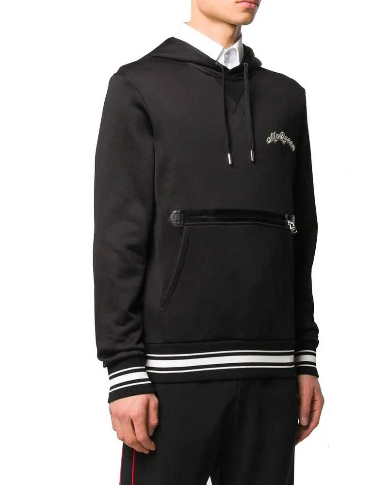 Alexander McQueen Men Black Cotton Sweatshirt Clothing Black
