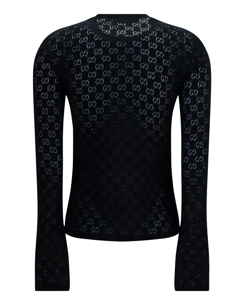 Gucci Women's Gg Dévoré Cotton T-Shirt Black Cotton; Polyester T-Shirts And Polos Black