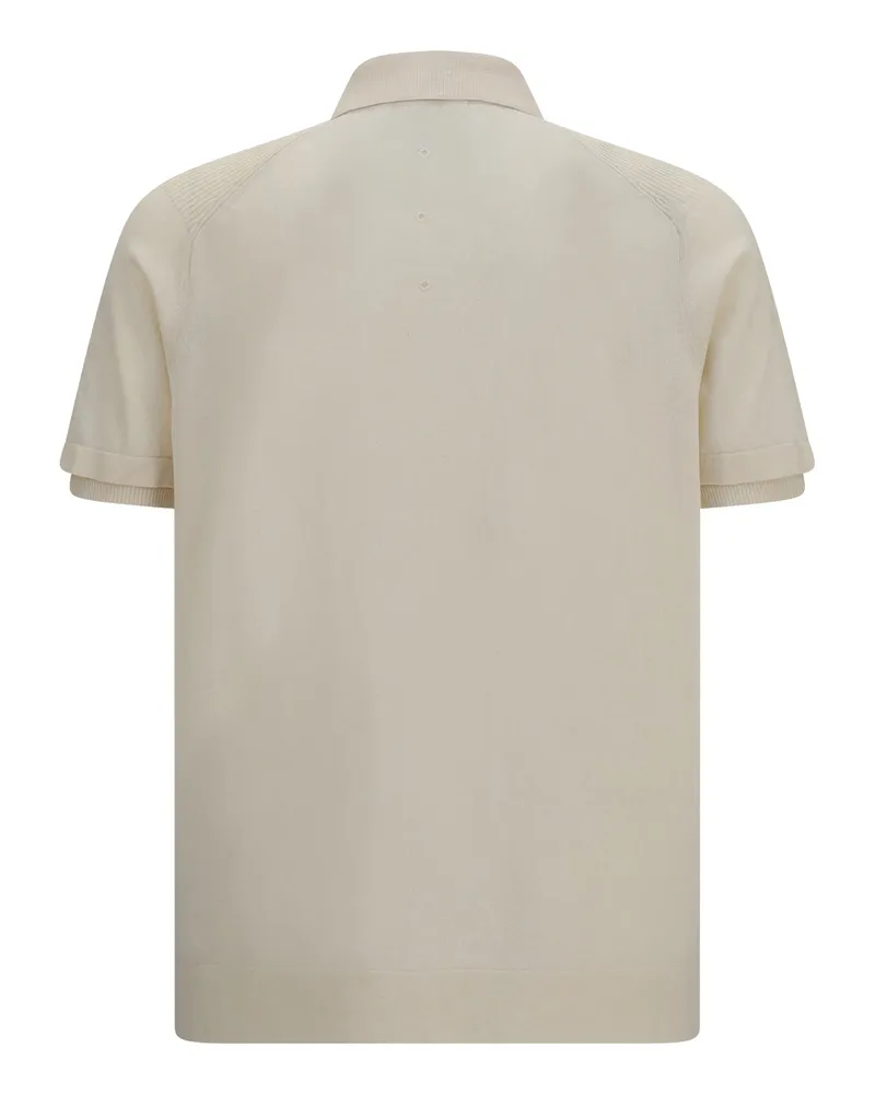 Premiata Men's Polo Shirt Offwhite Cotton T-shirts And Polos White
