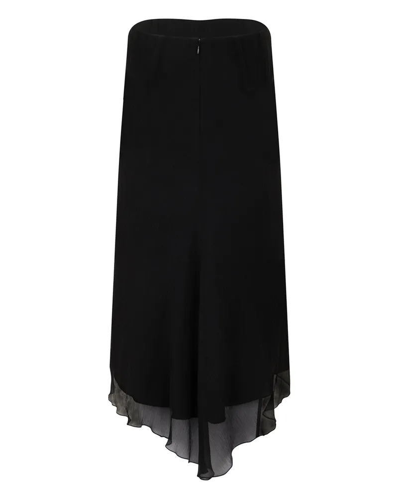 Victoria Beckham Women's Skirt, Flared Midi Cotton Black Black