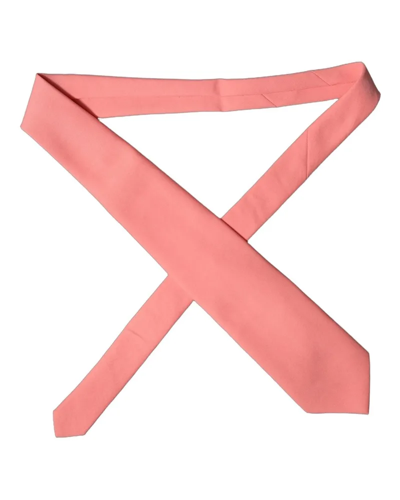 Dolce & Gabbana Coral Pink Polyester Adjustable Women Tied Necktie Tie Pink