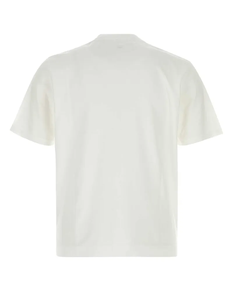 Fedeli Men's White Cotton T-Shirt Buianco Exterior White