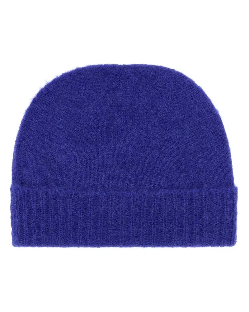 Vivienne Westwood Women's Blue Alpaca Blend Fluffy Beanie Hat Aw26blue Exterior: Nylon Wool Cappelli Blue