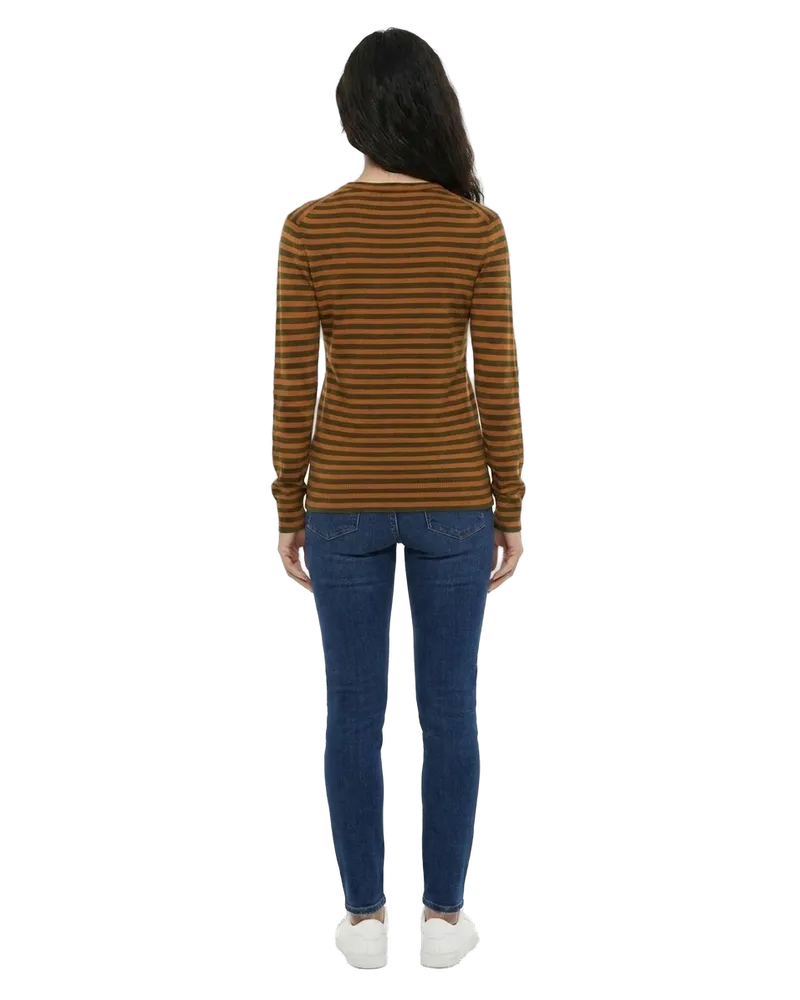 Dolce & Gabbana Striped Wool Sweater — Orange Orange