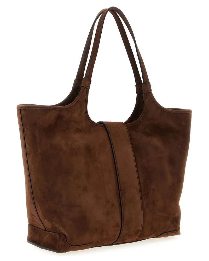 Roger Vivier Medium Viv Choc Shopping Bag Brown