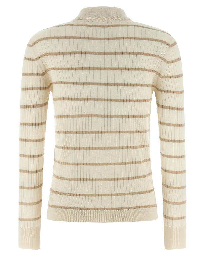 Max Mara Women Beige Cashmere Polo Shirt Beige