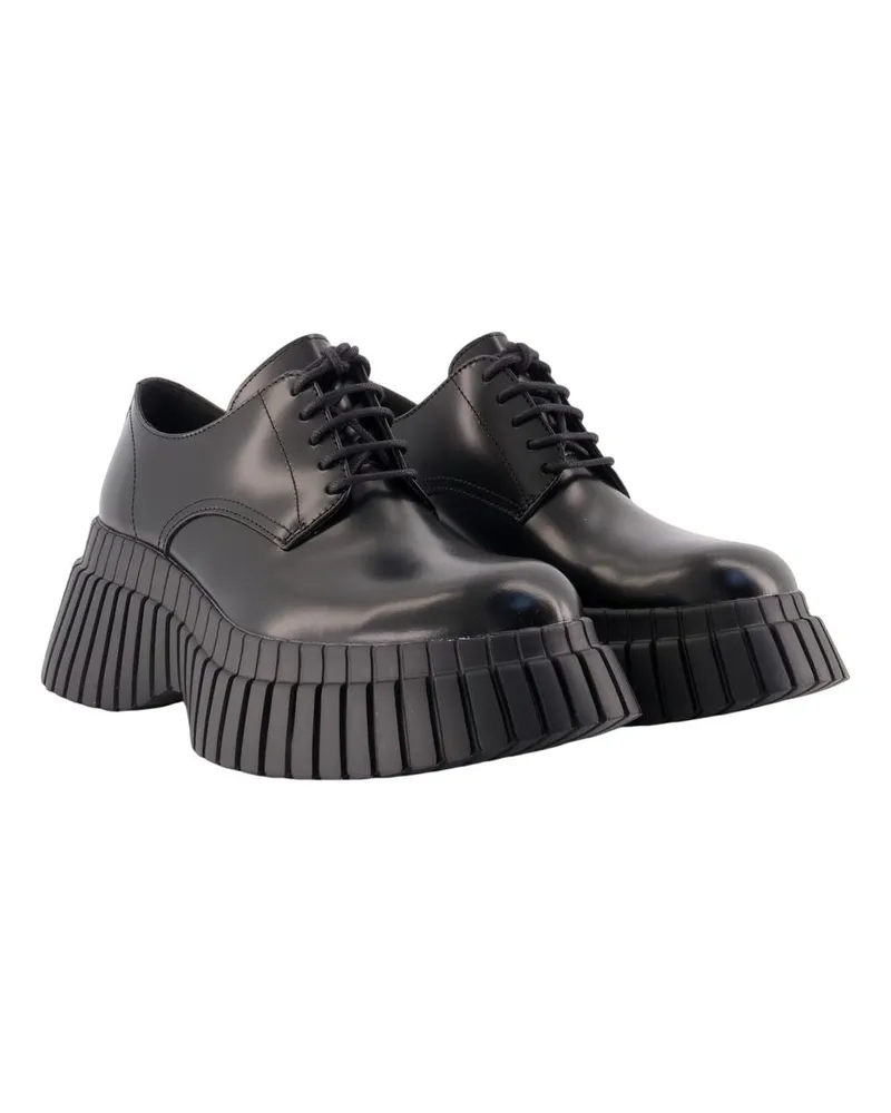 Camper Women's Mimi Loafers -  Leather Black Cowhide Shoes Flat-Shoes Black
