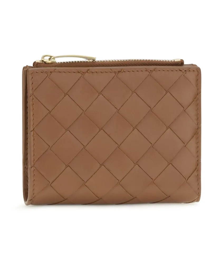 Bottega Veneta Women's Wallet Intrecciato Lambskin Tannin-Gold & Purses Brown
