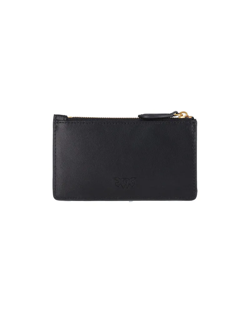 Pinko Women's Wallets Black Leather Black