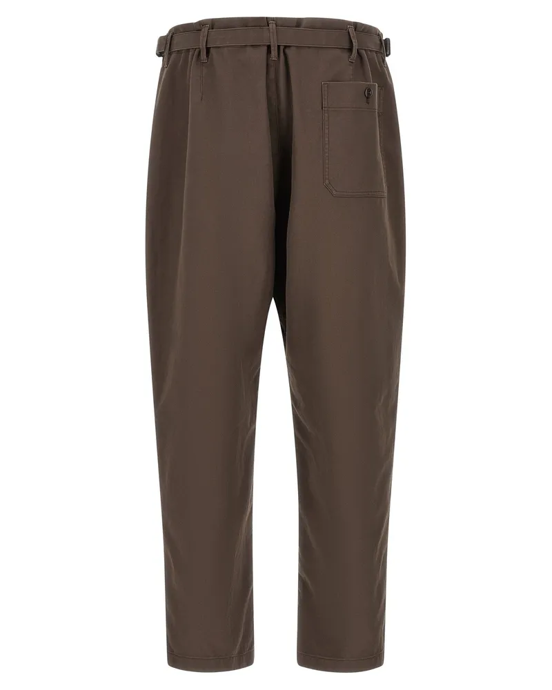 Christophe Lemaire Heavy Cotton Twill Trousers — Brown Brown