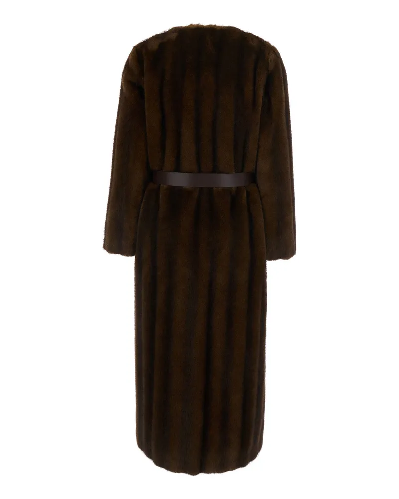 Max Mara Women's Coat Mstorma Brown Polyester Brown