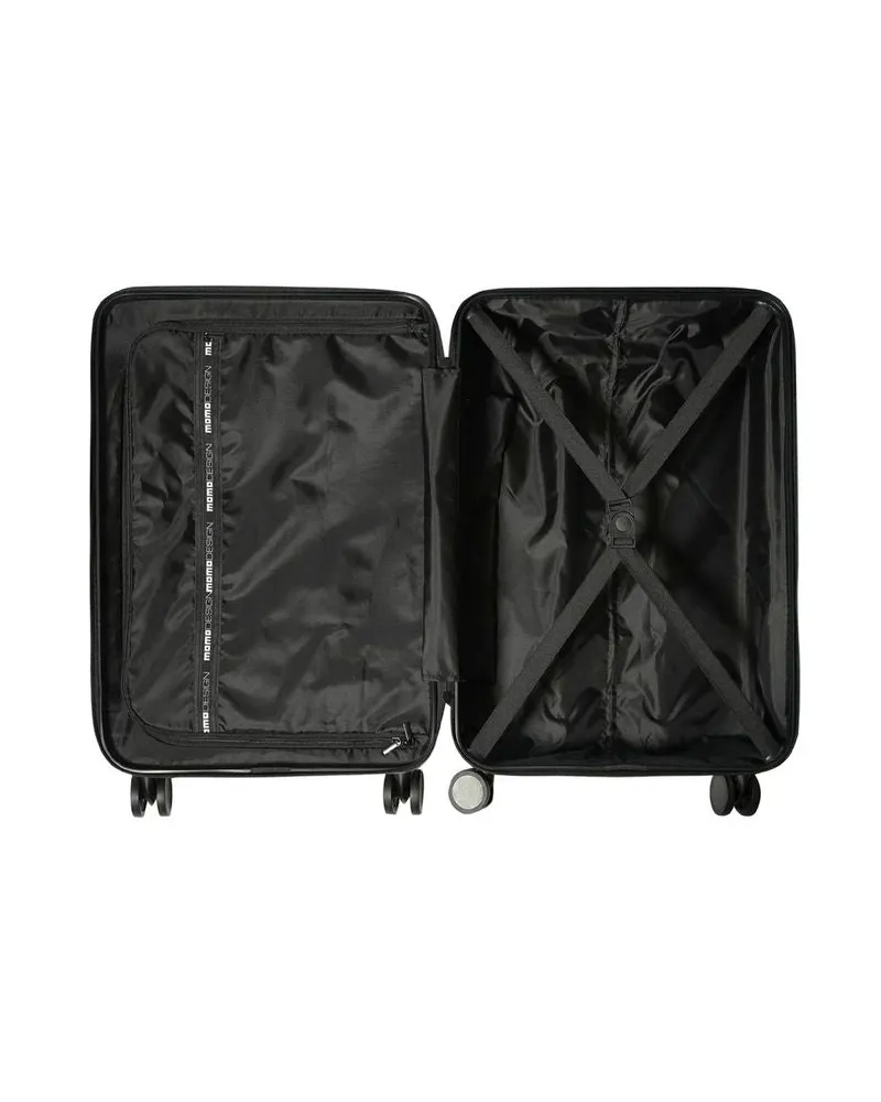 MOMO DESIGN Men's Trolley Black-Black Metallic Fiber Bags Travel-bags Black