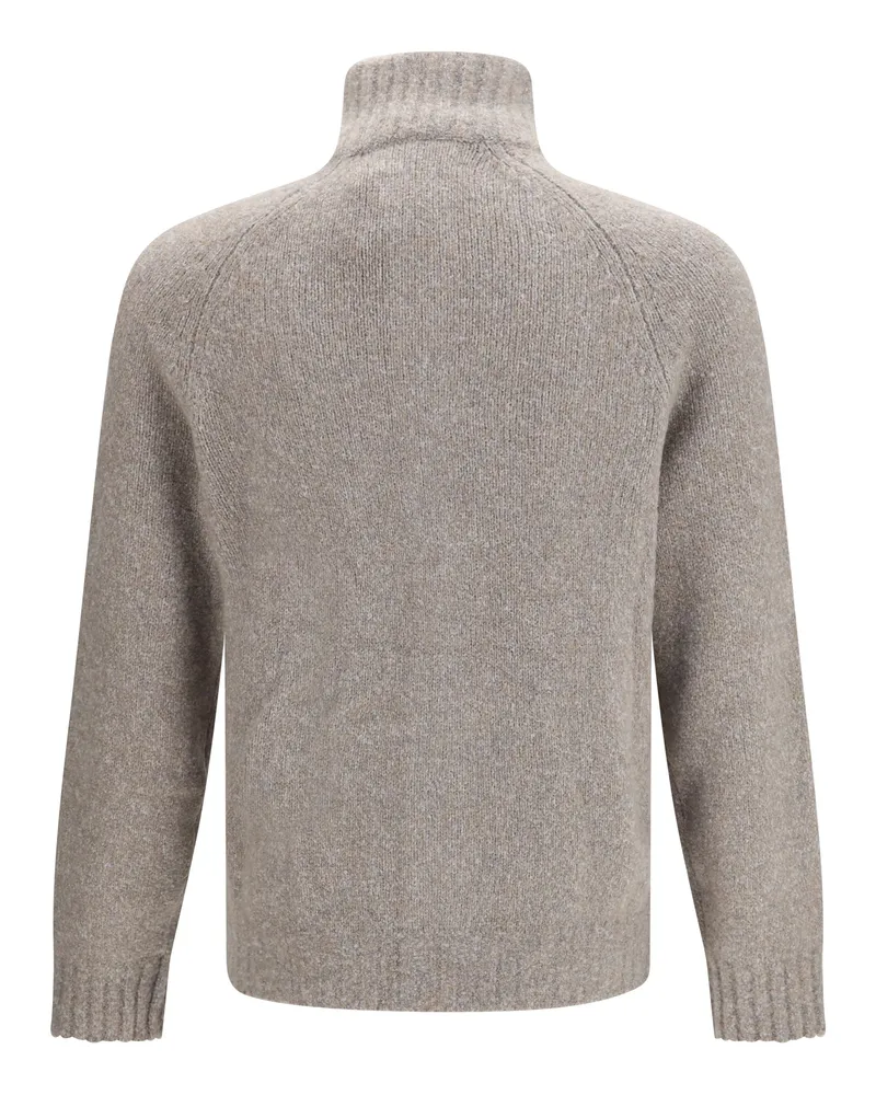 Brunello Cucinelli Wool, Silk and Cashmere Cardigan — Gray Gray