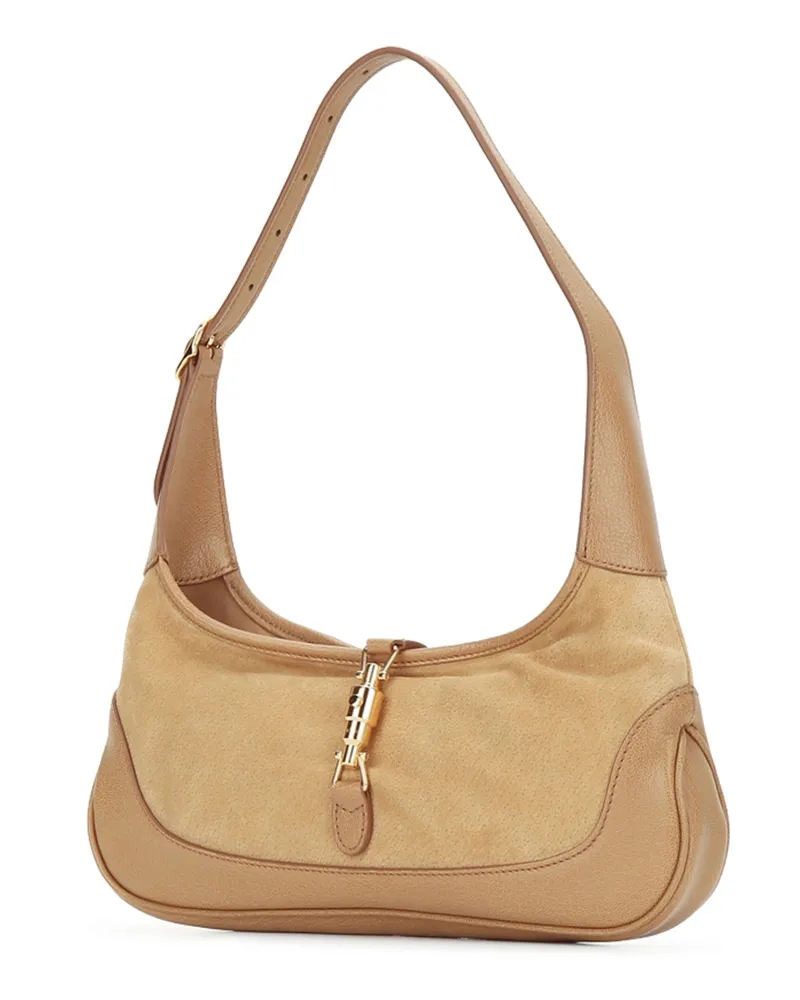 Gucci Women's Hbg Jackie 1961 Sanddunedksdune Calf Skin Borse A Mano Bag Beige