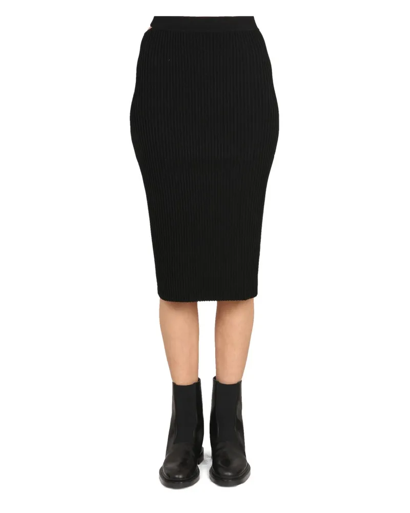 Helmut Lang One-Shoulder Viscose Dress — Black Black