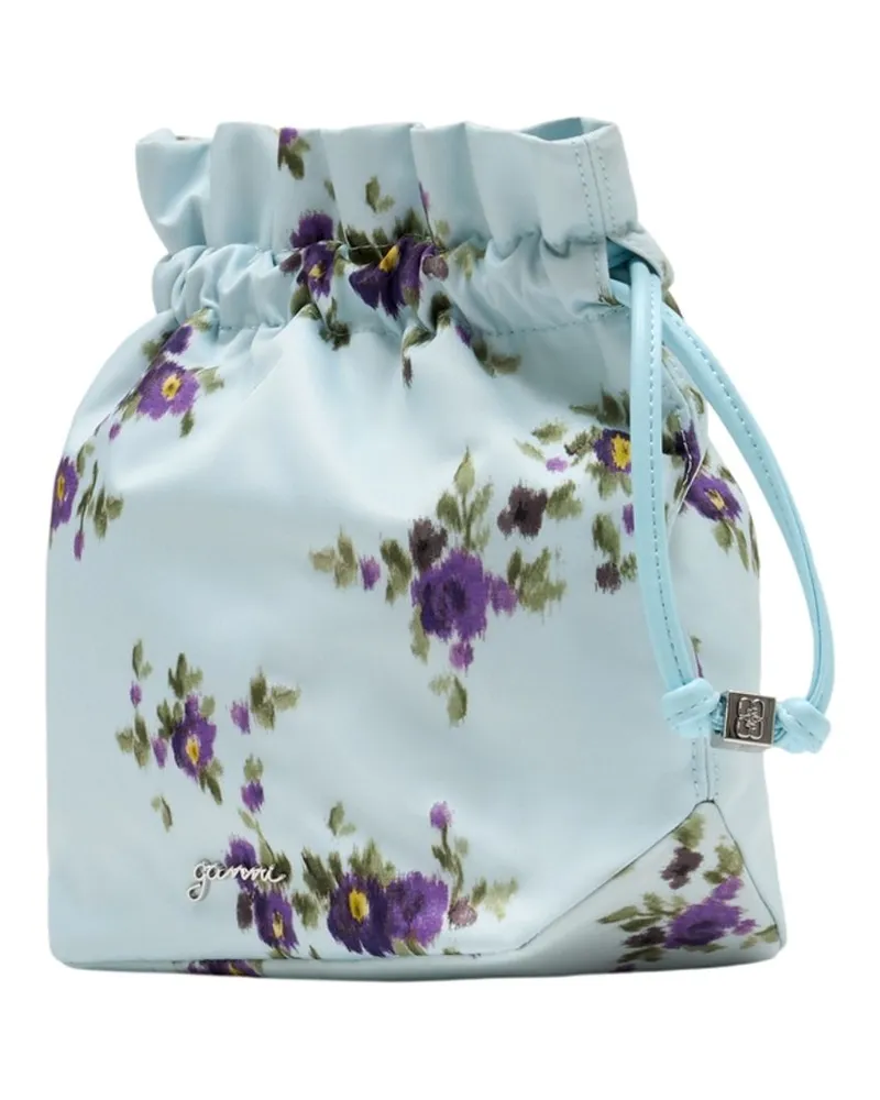 Ganni Women's Pouch Purse -  Synthetic Multicolor Bags Handbags-Purses Blue