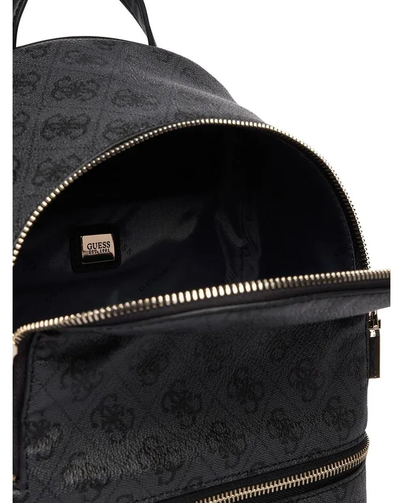 Guess Women's Backpack Coal Logo Polyurethane Bags - Backpacks Black